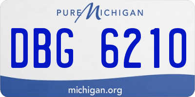 MI license plate DBG6210