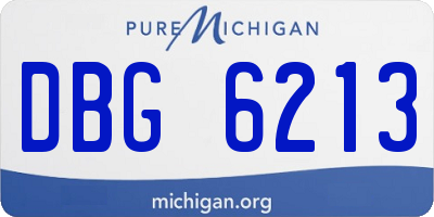 MI license plate DBG6213