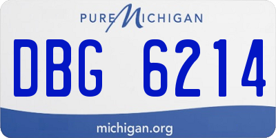 MI license plate DBG6214