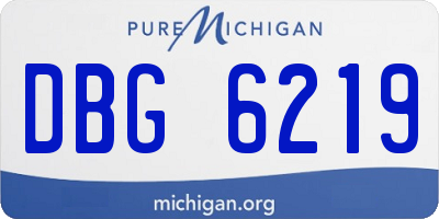 MI license plate DBG6219