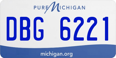 MI license plate DBG6221