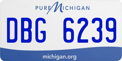 MI license plate DBG6239