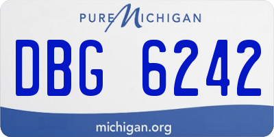 MI license plate DBG6242