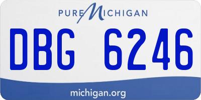 MI license plate DBG6246