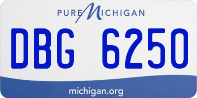 MI license plate DBG6250