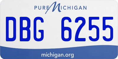 MI license plate DBG6255