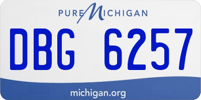 MI license plate DBG6257