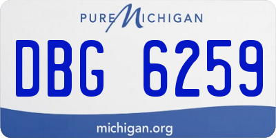 MI license plate DBG6259