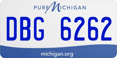 MI license plate DBG6262