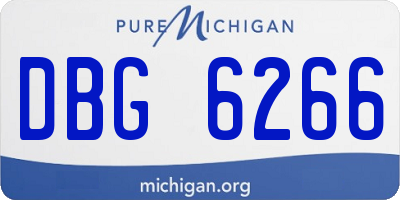 MI license plate DBG6266