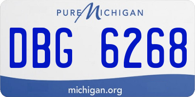 MI license plate DBG6268