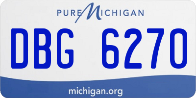 MI license plate DBG6270