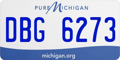 MI license plate DBG6273