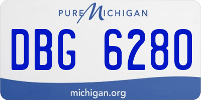 MI license plate DBG6280