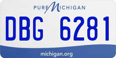 MI license plate DBG6281