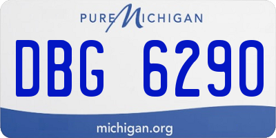 MI license plate DBG6290