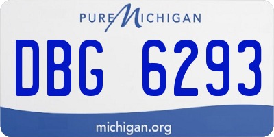 MI license plate DBG6293