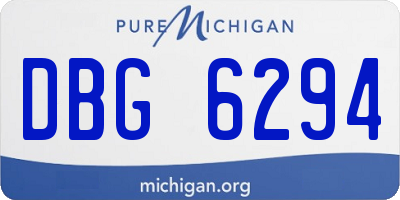 MI license plate DBG6294