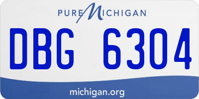 MI license plate DBG6304