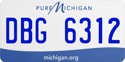 MI license plate DBG6312
