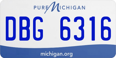 MI license plate DBG6316