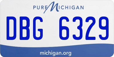 MI license plate DBG6329
