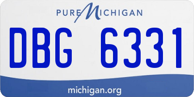 MI license plate DBG6331
