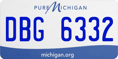 MI license plate DBG6332