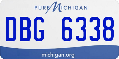 MI license plate DBG6338