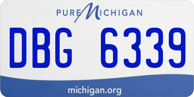 MI license plate DBG6339