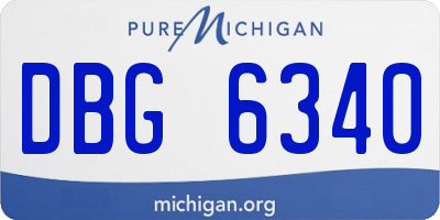 MI license plate DBG6340