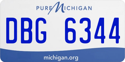 MI license plate DBG6344