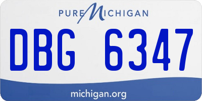 MI license plate DBG6347