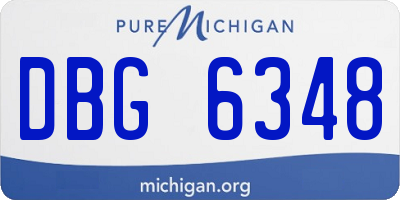 MI license plate DBG6348