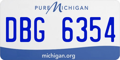 MI license plate DBG6354