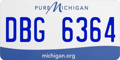 MI license plate DBG6364
