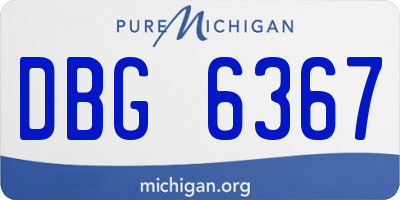 MI license plate DBG6367