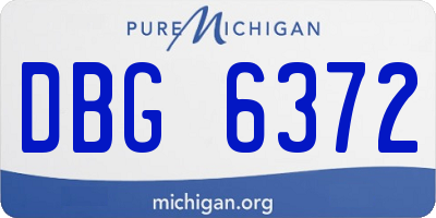 MI license plate DBG6372