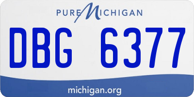 MI license plate DBG6377