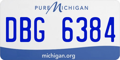 MI license plate DBG6384