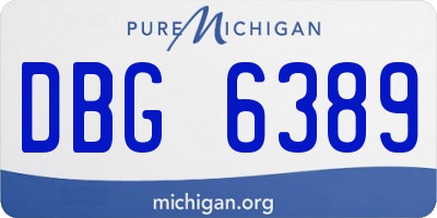 MI license plate DBG6389