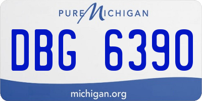 MI license plate DBG6390