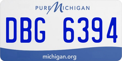 MI license plate DBG6394