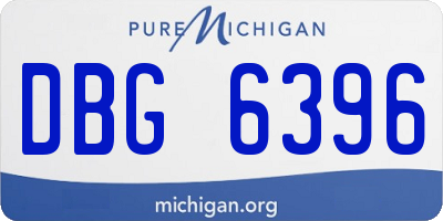 MI license plate DBG6396
