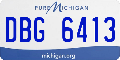 MI license plate DBG6413