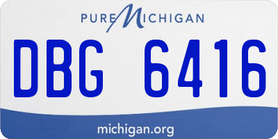 MI license plate DBG6416