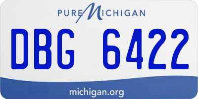 MI license plate DBG6422