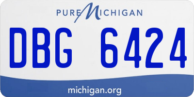 MI license plate DBG6424
