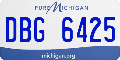 MI license plate DBG6425