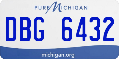MI license plate DBG6432